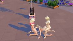 চালান ট্রে blonds চৌকো আপ fucked, এবং তাই একটি পথচারী fucked