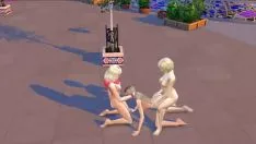 Abspielen Trey Blondes hat auf dem Platz gefickt und so einen Passanten gefickt