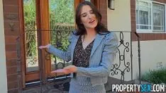 Redare Propsex seducător brunet agent de terenuri bebeluș câștigă nod chinuitor pentru a cumpăra loc