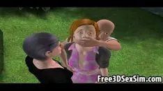 播放 热忙碌的 3d 婴儿吸吮 sashay 并被狠狠地操