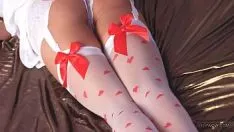 Play Luxuriousness tall-growing time of origin baby in hot nylonss