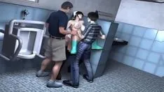 تشغيل Bigboobs طاقم التنظيف والطالب المحظوظ -هنتاي 3d 42
