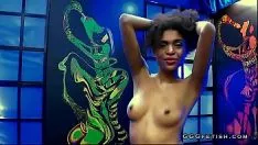 Play Brazilian luna korezon give ins squander spang and gets cums
